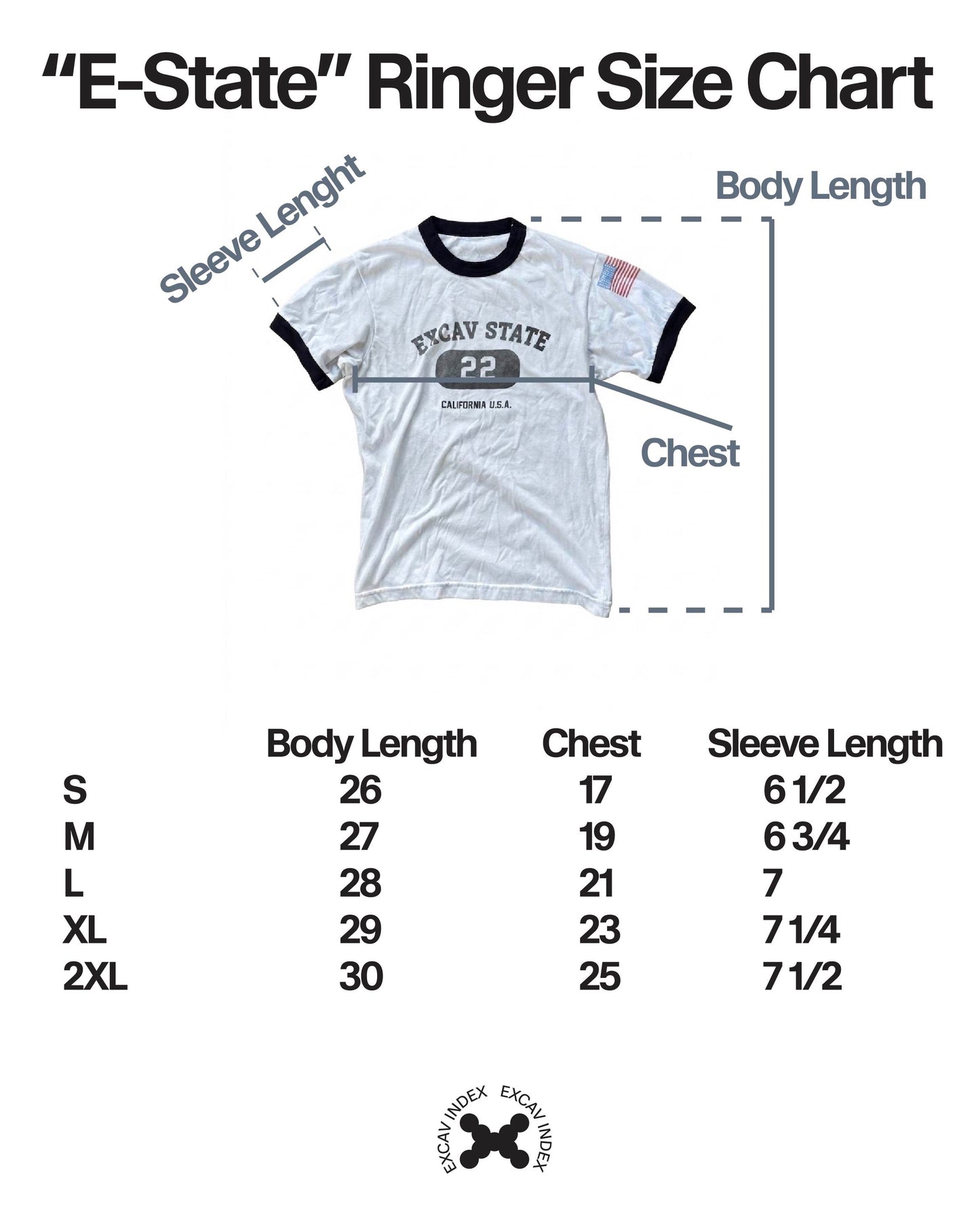 E-State Ringer Tee - PREORDER